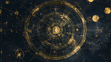 vintage celestial map stars