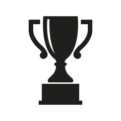 Vector Trophy Icon Silhouette. Trophy Symbol