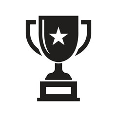 Vector Trophy Icon Silhouette. Trophy Symbol