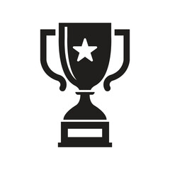 Vector Trophy Icon Silhouette. Trophy Symbol
