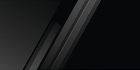 Black abstract background. Elegant dark diagonal shape elements. Modern luxury grey gradient
