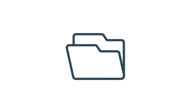 Data and folder animated icon. animated icon related to gather. suitable for user interface, provide visual feedback and more. animation with transparent background
