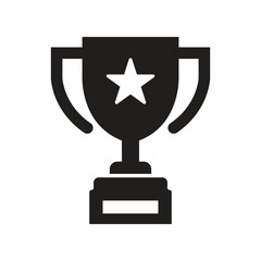 Vector Trophy Icon Silhouette. Trophy Symbol