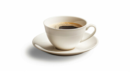 Obraz premium A cup of coffee product shoot, hyper realistic, photo,, on isolated White Background, HD quality, Stock Image 