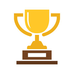 Vector Golden Trophy Icon. Trophy Symbol
