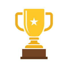 Vector Golden Trophy Icon. Trophy Symbol