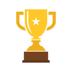 Vector Golden Trophy Icon. Trophy Symbol