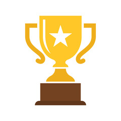 Vector Golden Trophy Icon. Trophy Symbol