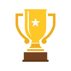 Vector Golden Trophy Icon. Trophy Symbol