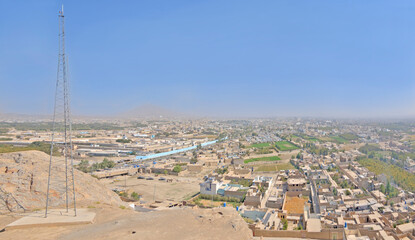 View of the Afghan city of Kandahar from above