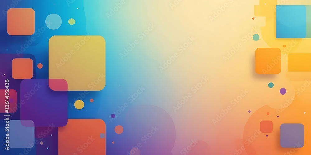 Poster colorful abstract background with geometric shapes and smooth gradients