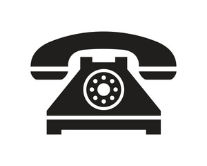 Vector Telephone Icon Silhouette. Telephone Symbol