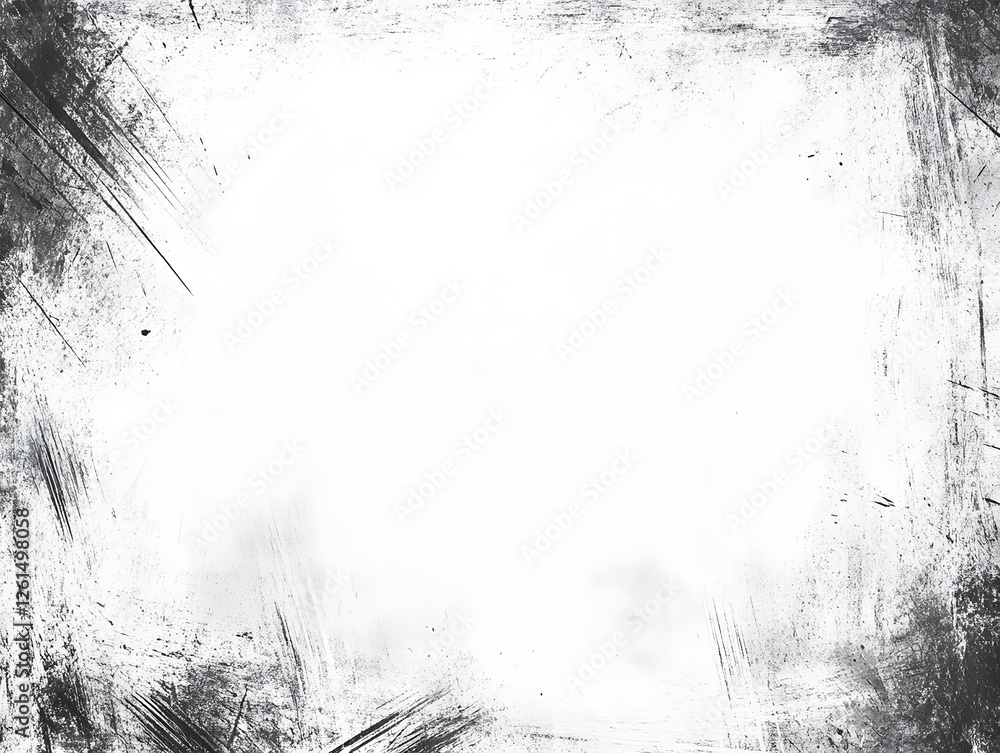 Poster grayscale textured frame with white center