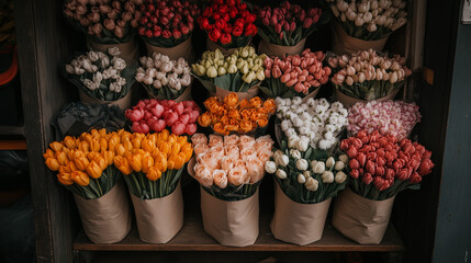 Spring flower bouquets