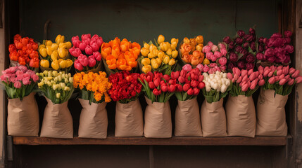 Spring flower bouquets