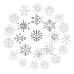 Winter Snowflake Icon Set