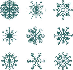 Beautiful Snowflake Vector Collection