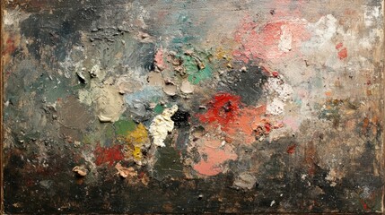 A Well-Used Artist's Palette: A Textured Tapestry of Color