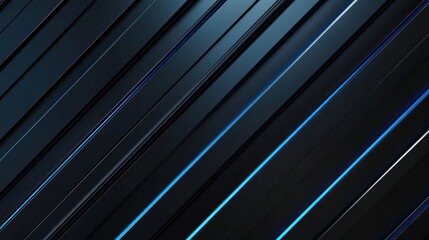 Obraz premium Abstract Blue Glowing Lines