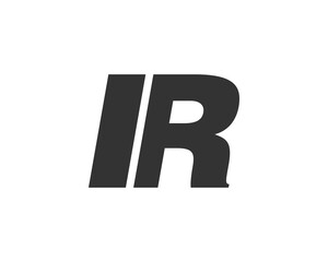 IR Techno Editable Font Logo For Corporate Branding. Bold, Futuristic Design With Unique Typographic Ideas. Minimal Custom Type And Dynamic Letter