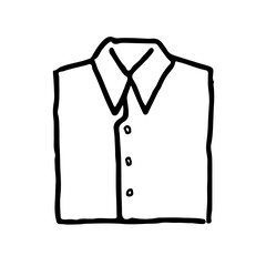 紳士用のシャツのかわいい線画イラスト