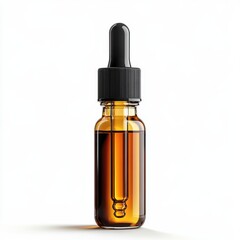 Fototapeta premium Bottle with dropper isolated on white background for pharmaceutical or cosmetic use