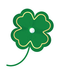 Fototapeta premium Lucky Clover, Fortune, Casino, Succes, Gemstone, Isolation, EPS 10, St Patricks Day, Vector