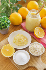 レモン塩麹　イメージ｜食材のレモンと米麹と塩