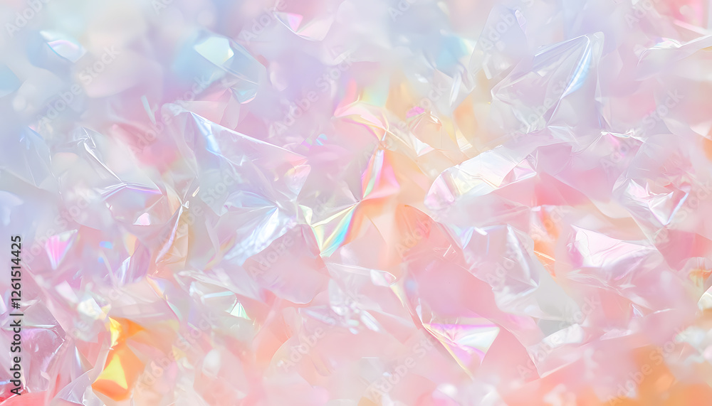 Poster translucent shimmering textures abstract background digital art colorful environment close-up viewpo