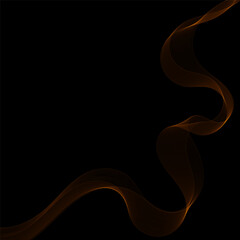 Fototapeta premium Abstract orange smoke wave on black background. Eps 10