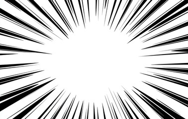 Naklejka premium Abstract black and white radial lines creating a burst effect with a central white circle.
