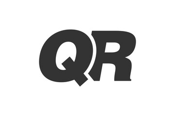 QR Techno Editable Font Logo For Corporate Branding. Bold, Futuristic Design With Unique Typographic Ideas. Minimal Custom Type And Dynamic Letter