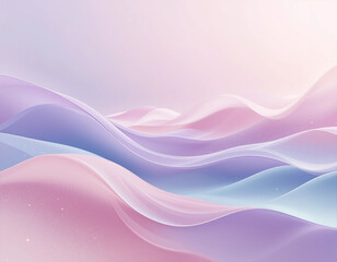 Fototapeta premium Soft Pastel Gradient Waves Abstract Background