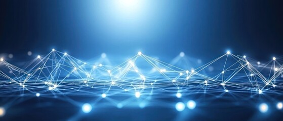 Abstract Network Connection: Digital Landscape of Interconnected Nodes
