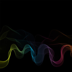 Abstract colored smooth wavy lines. Eps 10