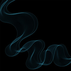 Abstract blue smooth wavy lines. Eps 10