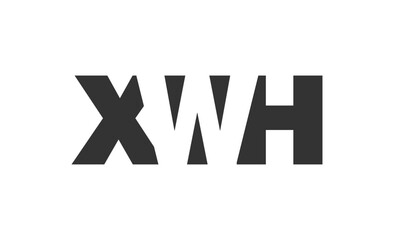 XWH logo design. Initial letter X W H bold font style for tech startups, consulting, corporate branding. Creative company name, headlines typography identity, trendy logotype.