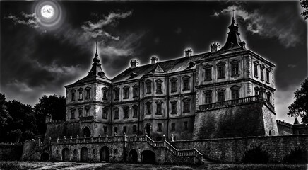 Obraz premium halloween castle in the night