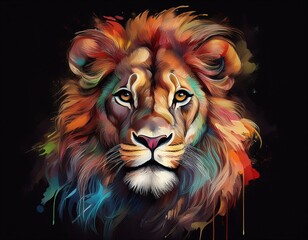 L&ouml;wenbaby, schwarzer Hintergrund