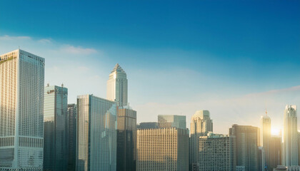 Fototapeta premium Close-Up of a Downtown Cityscape