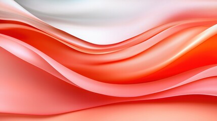 Abstract Red and White Wave Design