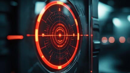 Futuristic HUD Interface:  Sci-Fi Technology Display