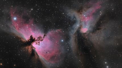 Stunning astrophotography of the Pelican Nebula (IC 5070) and North America Nebula (NGC 7000).