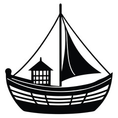 Fishing Vessel Silhouette vector file