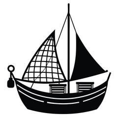 Fishing Vessel Silhouette vector file