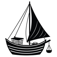 Fishing Vessel Silhouette vector file