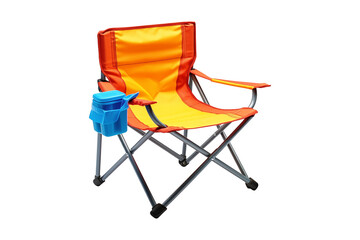Outdoor Folding Camp Chair Isolated On Transparent Background