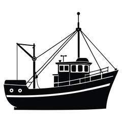 Fishing Vessel Silhouette vector file