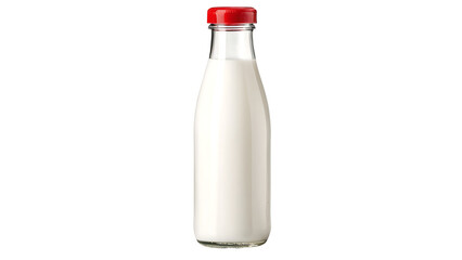 Fresh Milk Bottle Red Cap Dairy Product Image