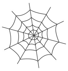 Obraz premium Silhouette of the web isolated on white background.